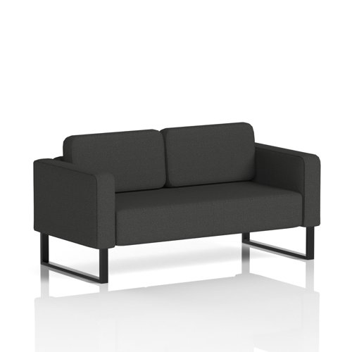 Brixworth Sofa 2 Seater With Black Legs In Synergy Fabric - Mix