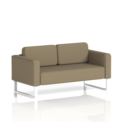 Brixworth Sofa 2 Seater With White Legs In Main Line Flax Fabric - Bank