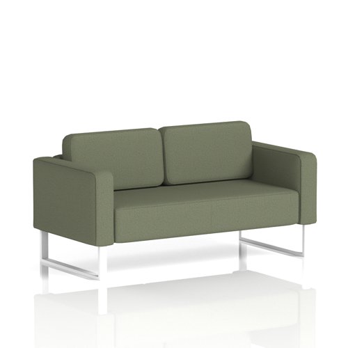 Brixworth Sofa 2 Seater With White Legs In Main Line Flax Fabric - Monument