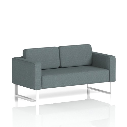 Brixworth Sofa 2 Seater With White Legs In Main Line Flax Fabric - Westminster