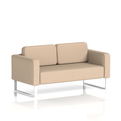 Brixworth Sofa 2 Seater With White Legs In Synergy Fabric - Affix