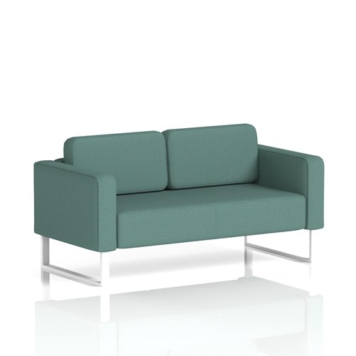 Brixworth Sofa 2 Seater With White Legs In Sumi Fabric - Handa