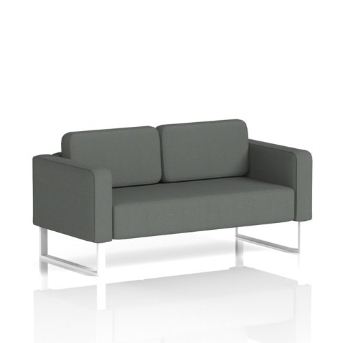 Brixworth Sofa 2 Seater With White Legs In Sumi Fabric - Kobe