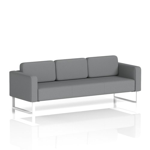 Brixworth Sofa 3 Seater With White Legs In Synergy Fabric - Partner