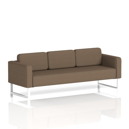 Brixworth Sofa 3 Seater With White Legs In Sumi Fabric - Osaka