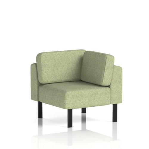 Brixworth Modular Seating Corner Unit With Black Legs In Rivet Fabric - Burnish