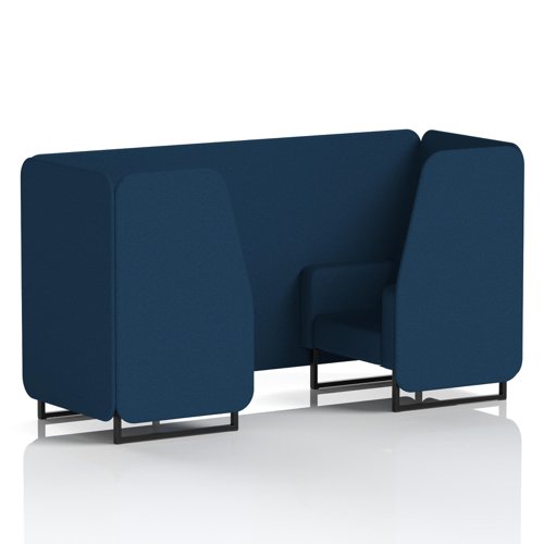 Brixworth 2 Seater Booth With Black Legs In X2 Fabric - Calculus Panels And Sofa