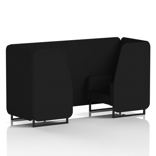 Brixworth 2 Seater Booth With Black Legs In X2 Fabric - Diameter Panels And Sofa