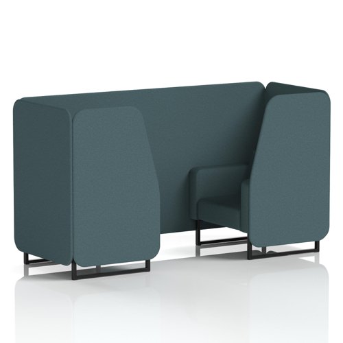 Brixworth 2 Seater Booth With Black Legs In X2 Fabric - Polygon Panels And Sofa