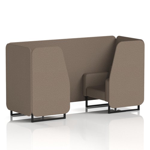 Brixworth 2 Seater Booth With Black Legs In X2 Fabric - Theory Panels And Sofa