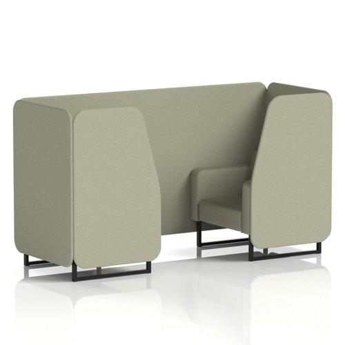 Brixworth 2 Seater Booth With Black Legs In Main Line Flax Fabric - Newbury Panels And Sofa