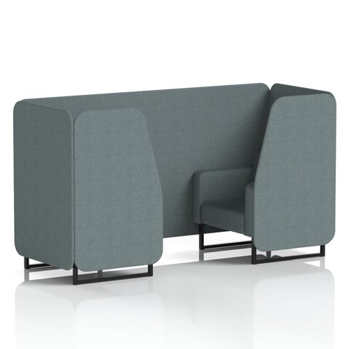 Brixworth 2 Seater Booth With Black Legs In Main Line Flax Fabric - Westminster Panels And Sofa