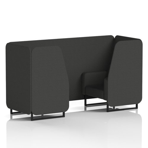 Brixworth 2 Seater Booth With Black Legs In Synergy Fabric - Mix Panels And Sofa