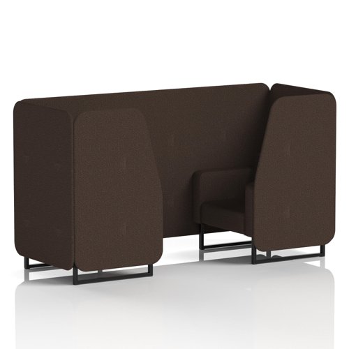 Brixworth 2 Seater Booth With Black Legs In Synergy Fabric - Wed Panels And Sofa