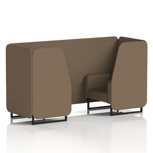 Brixworth 2 Seater Booth With Black Legs In Sumi Fabric - Osaka Panels And Sofa