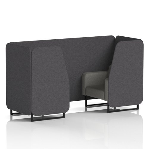 Brixworth 2 Seater Booth With Black Legs In X2 Fabric - Arithmetic Panels And Number Sofa