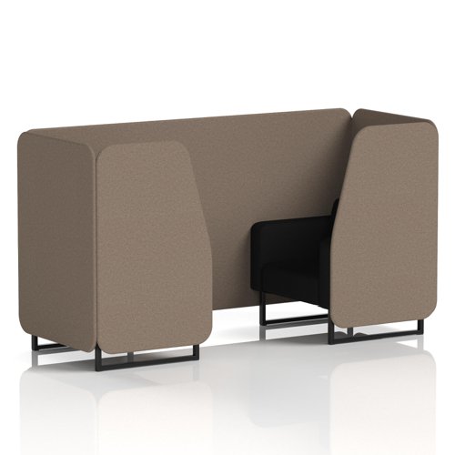 Brixworth 2 Seater Booth With Black Legs In X2 Fabric - Theory Panels And Diameter Sofa