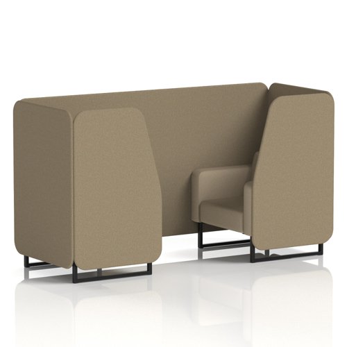 Brixworth 2 Seater Booth With Black Legs In Main Line Flax Fabric - Bank Panels And Upminster Sofa