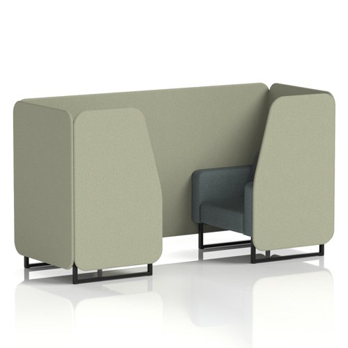 Brixworth 2 Seater Booth With Black Legs In Main Line Flax Fabric - Newbury Panels And Westminster Sofa