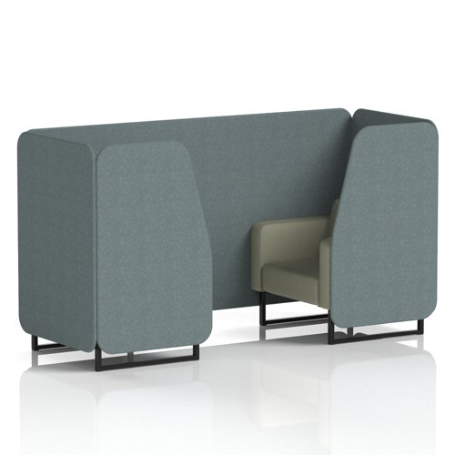 Brixworth 2 Seater Booth With Black Legs In Main Line Flax Fabric - Westminster Panels And Newbury Sofa