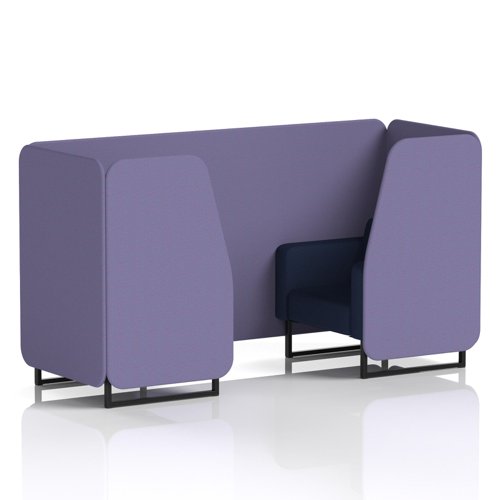 Brixworth 2 Seater Booth With Black Legs In Synergy Fabric - Order Panels And Alike Sofa