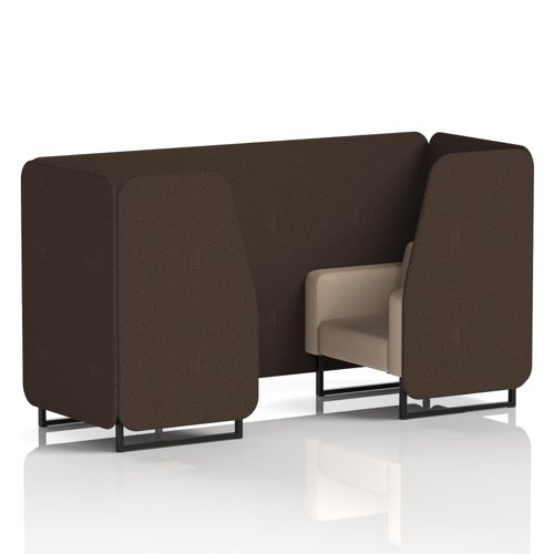 Brixworth 2 Seater Booth With Black Legs In Synergy Fabric - Wed Panels And Affix Sofa