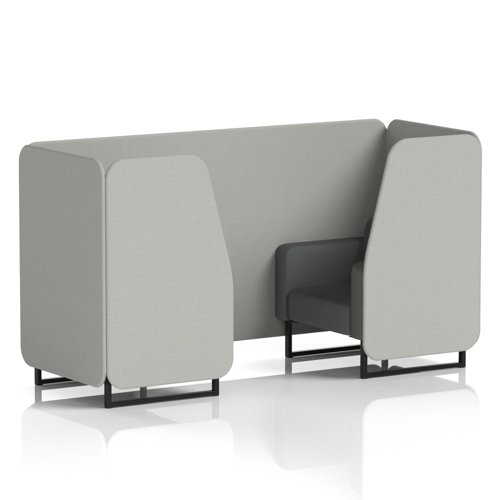 Brixworth 2 Seater Booth With Black Legs In Sumi Fabric - Tokyo Panels And Kobe Sofa