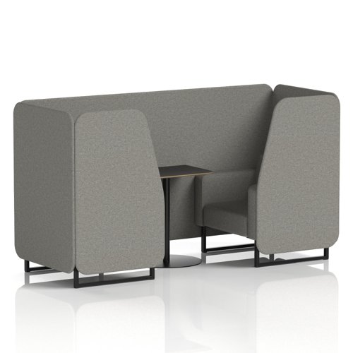 Brixworth 2 Seater Booth With Black Legs And Black Table With Black Leg In X2 Fabric - Number Panels And Sofa