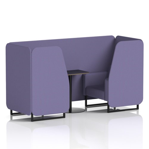 Brixworth 2 Seater Booth With Black Legs And Black Table With Black Leg In Synergy Fabric - Order Panels And Sofa