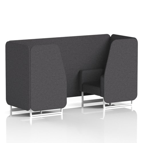 Brixworth 2 Seater Booth With White Legs In X2 Fabric - Arithmetic Panels And Sofa