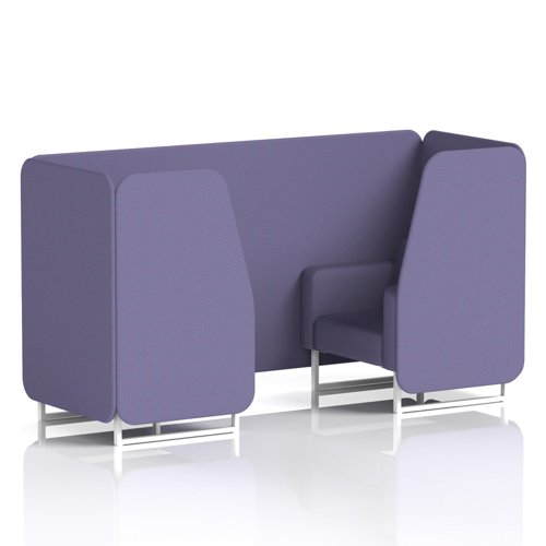 Brixworth 2 Seater Booth With White Legs In Synergy Fabric - Order Panels And Sofa