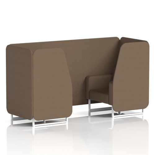 Brixworth 2 Seater Booth With White Legs In Sumi Fabric - Osaka Panels And Sofa