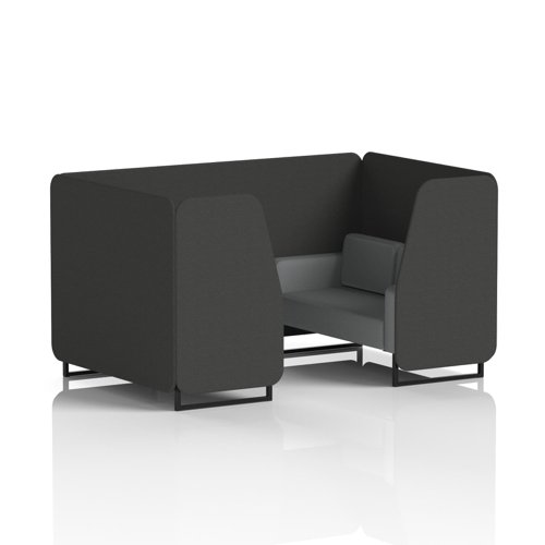Brixworth 4 Seater Booth With Black Legs In Synergy Fabric - Mix Panels And Partner Sofa