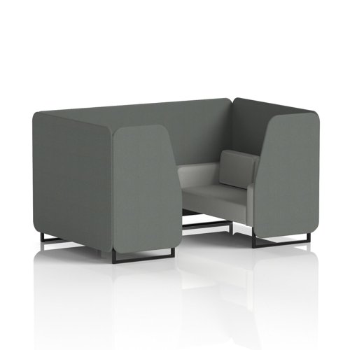 Brixworth 4 Seater Booth With Black Legs In Sumi Fabric - Kobe Panels And Tokyo Sofa