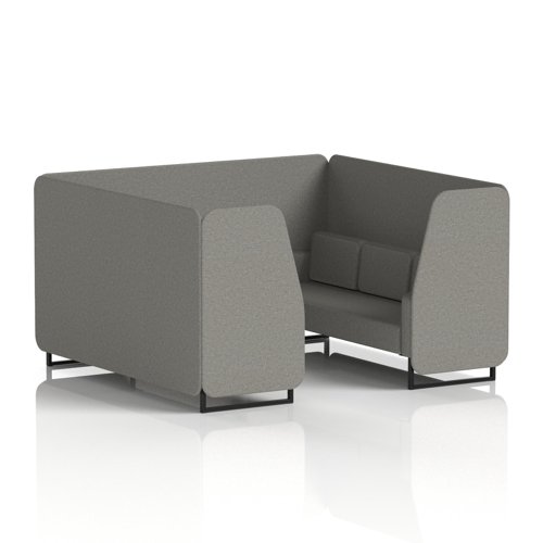 Brixworth 6 Seater Booth With Black Legs In X2 Fabric - Number Panels And Sofa