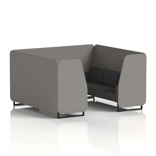 Brixworth 6 Seater Booth With Black Legs In X2 Fabric - Number Panels And Arithmetic Sofa