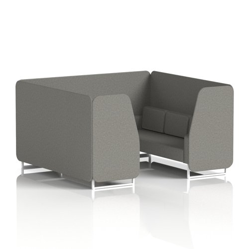 Brixworth 6 Seater Booth With White Legs In X2 Fabric - Number Panels And Sofa