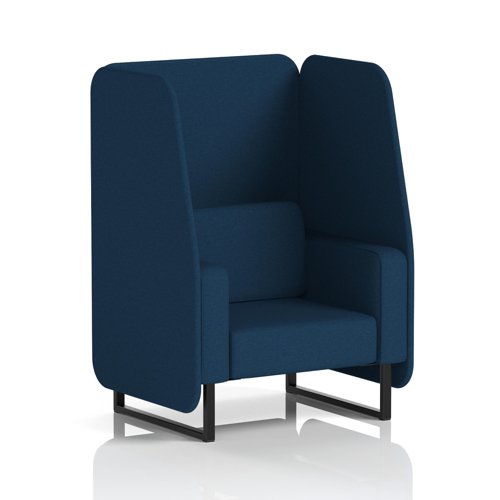 Brixworth 1 Seater Open Booth With Black Legs In X2 Fabric - Calculus Panels And Sofa