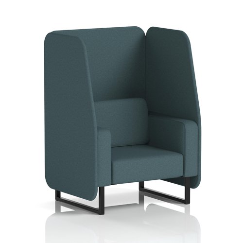 Brixworth 1 Seater Open Booth With Black Legs In X2 Fabric - Polygon Panels And Sofa