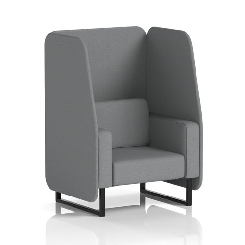 Brixworth 1 Seater Open Booth With Black Legs In Synergy Fabric - Partner Panels And Sofa