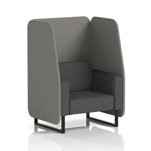 Brixworth 1 Seater Open Booth With Black Legs In X2 Fabric - Number Panels And Arithmetic Sofa