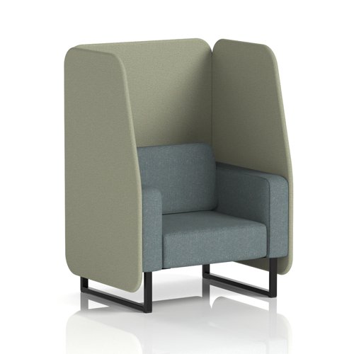 Brixworth 1 Seater Open Booth With Black Legs In Main Line Flax Fabric - Newbury Panels And Westminster Sofa