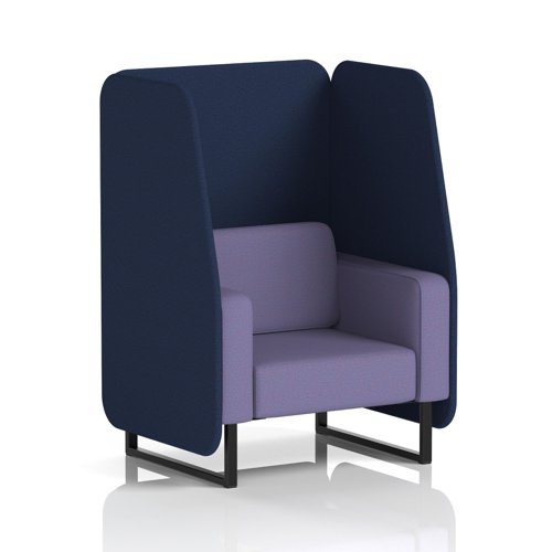 Brixworth 1 Seater Open Booth With Black Legs In Synergy Fabric - Alike Panels And Order Sofa