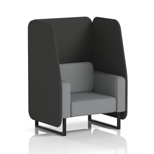 Brixworth 1 Seater Open Booth With Black Legs In Synergy Fabric - Mix Panels And Partner Sofa