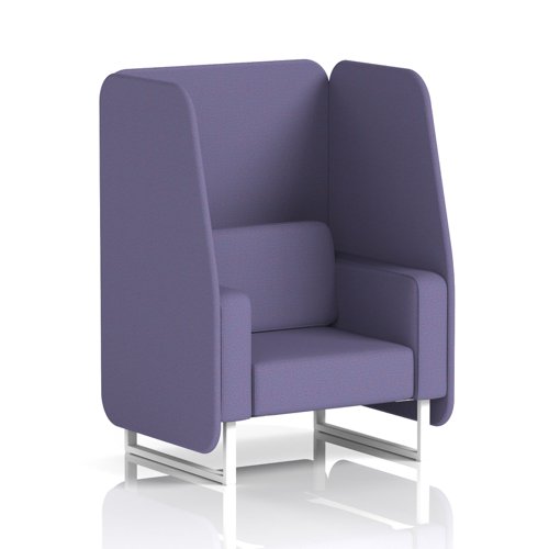 Brixworth 1 Seater Open Booth With White Legs In Synergy Fabric - Order Panels And Sofa