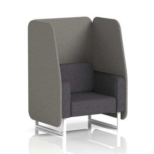 Brixworth 1 Seater Open Booth With White Legs In X2 Fabric - Number Panels And Arithmetic Sofa