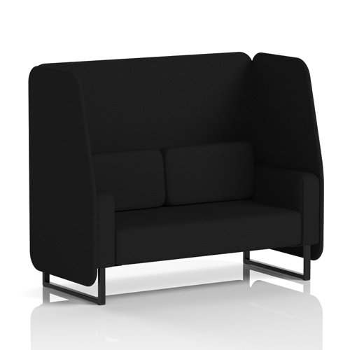Brixworth 2 Seater Open Booth With Black Legs In X2 Fabric - Diameter Panels And Sofa