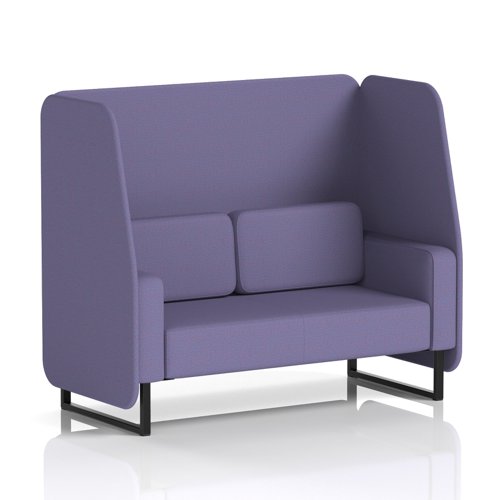 Brixworth 2 Seater Open Booth With Black Legs In Synergy Fabric - Order Panels And Sofa