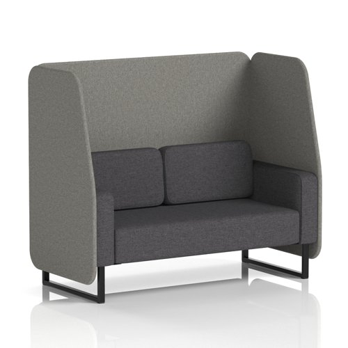Brixworth 2 Seater Open Booth With Black Legs In X2 Fabric - Number Panels And Arithmetic Sofa