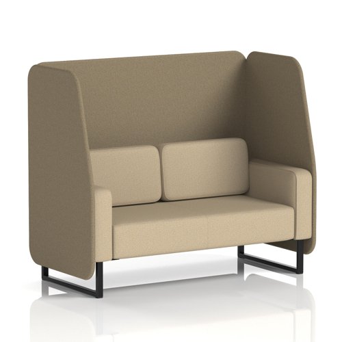 Brixworth 2 Seater Open Booth With Black Legs In Main Line Flax Fabric - Bank Panels And Upminster Sofa
